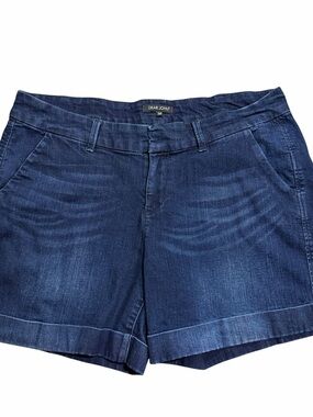 Dear John Denim Trouser Shorts Size 32 Dark Wash Cuffed Hem Summer Classic